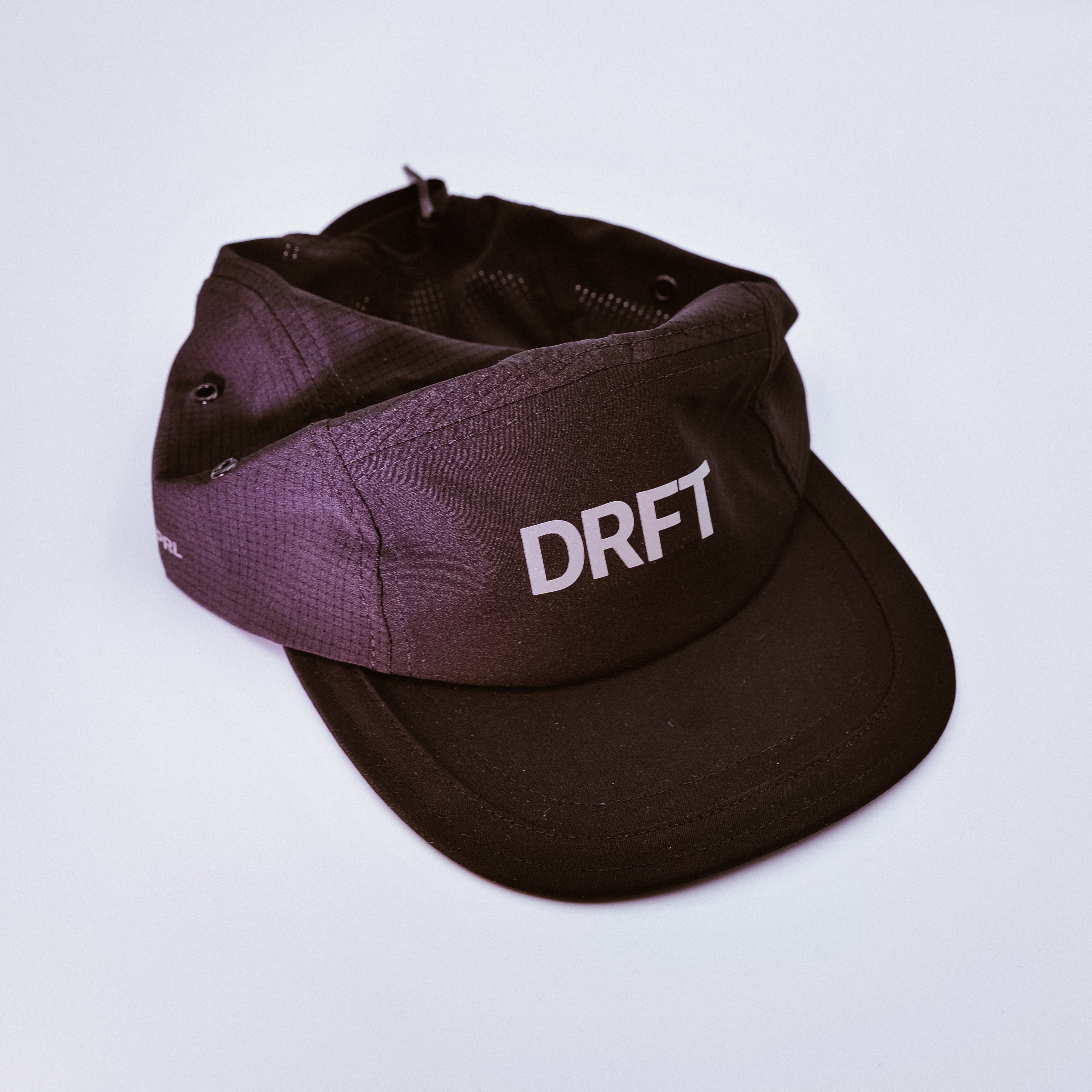 DRFT Five Panel Cap - Midnight Black